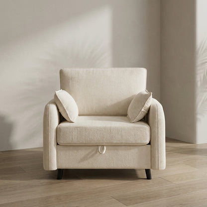 Oversized Accent Chair — Plush Chenille with Hidden Storage | Ashnook