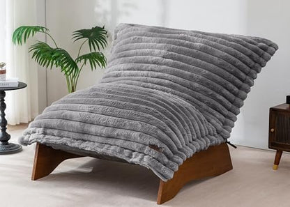 MAXYOYO Adjustable Living Room Chair, 3-Position Bean Bag Chair with Removable Cover, Upholstered Accent Chair with Frame, Soft Reclining Lounge for Bedroom, Apartment, Office, Green