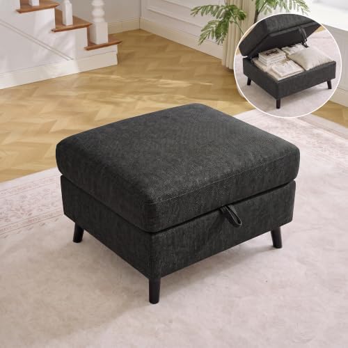 41" Oversized Accent Chair with Storage, Single Sofa for Living Room Beige | Modern Accent Chairs with Storage, Deep Seat Armchair Upholstered Comfy Reading Chair for Living Room, Bedroom, Chenille