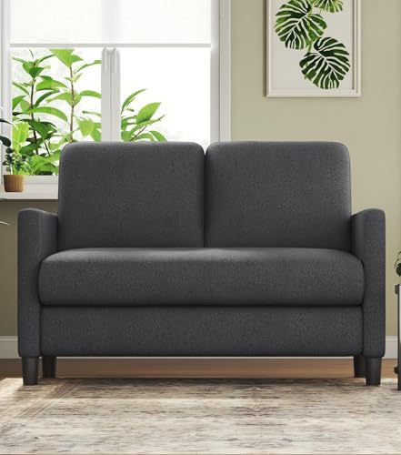 Welzona Sofa Accent Chair, 33" Reading Chair for Bedroom, Tool-Free Setup Living Room Accent Chairs, Comfy Arm Chairs Living Room, All-Wood Reading Nook, Beige — Grey / Standard (2)