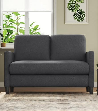 Welzona Sofa Accent Chair, 33" Reading Chair for Bedroom, Tool-Free Setup Living Room Accent Chairs, Comfy Arm Chairs Living Room, All-Wood Reading Nook, Beige — Grey / Standard (2)