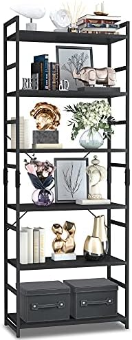 NUMENN 5 Tier Bookshelf, Tall Bookcase Shelf Storage Organizer, Modern Book Shelf for Bedroom, Living Room and Home Office, Vintage