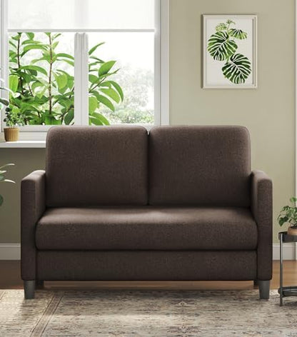 Welzona Sofa Accent Chair, 33" Reading Chair for Bedroom, Tool-Free Setup Living Room Accent Chairs, Comfy Arm Chairs Living Room, All-Wood Reading Nook, Beige — Brown / Standard (2)