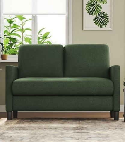 Welzona Sofa Accent Chair, 33" Reading Chair for Bedroom, Tool-Free Setup Living Room Accent Chairs, Comfy Arm Chairs Living Room, All-Wood Reading Nook, Beige — Green / Standard (2)