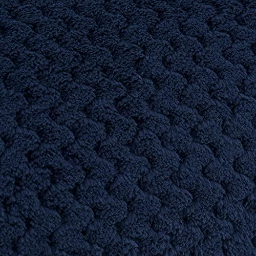 MCombo Dual Motor Power Lift Recliner Chair with Massage and Heat for Elderly People, Infinite Position, USB Ports, Cup Holders, Fabric 7890 (Medium, Dark Gray) — Navy Blue / Large (2)