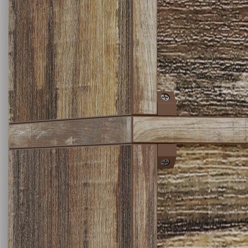 IRONCK Bookshelf and Bookcases 70" Tall, 6 Tiers Display Storage Shelves | Bookshelves Set of 2, Wood Bookcase with Open Display Shelves for Home Office, Living Room, Library, Industrial Brown