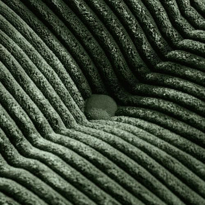MAXYOYO Modern Accent Chair, Comfy Living Room Chair with Metal Frame Wooden Armrest, Upholstered Armchair with Soft Cushion for Bedroom Balcony Lounge Reading Room, Beige — Dark Green (Corded Fabric) / Standard (2)