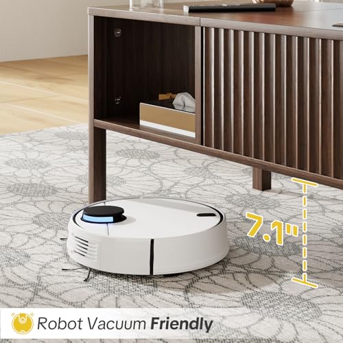 Fluted Lift Top Coffee Table with Hidden & Open Storage, Rectangle Modern Coffee Table for Living Room, Smooth Hydraulic Lift, Large Capacity, Safe Round Corners, Easy to Clean, Vertical Grain-Brown