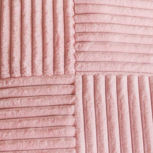 MAXYOYO Adjustable Living Room Chair, 3-Position Bean Bag Chair with Removable Cover, Upholstered Accent Chair with Frame, Soft Reclining Lounge for Bedroom, Apartment, Office, Green — Striped Cross Pink / Large (2)