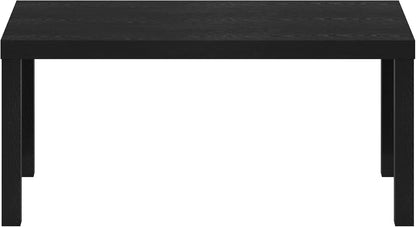 Furinno CLASSIC Coffee Table, Modern Rectangle Printer Stand, Black | 1.8" Triple Thick Tabletop, Toolless Assembly, Side Table, for Living Room, Home Office — Black / Rectangle (10)