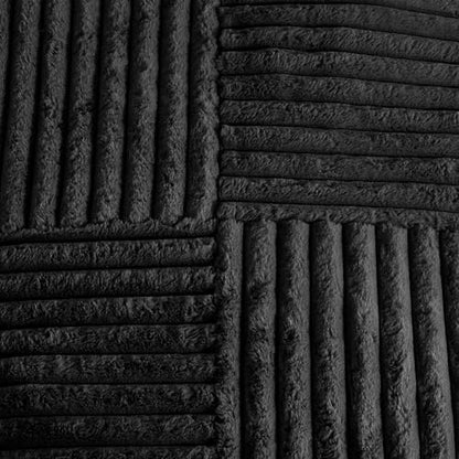 MAXYOYO Adjustable Living Room Chair, 3-Position Bean Bag Chair with Removable Cover, Upholstered Accent Chair with Frame, Soft Reclining Lounge for Bedroom, Apartment, Office, Green — Striped Cross Black / Large (2)