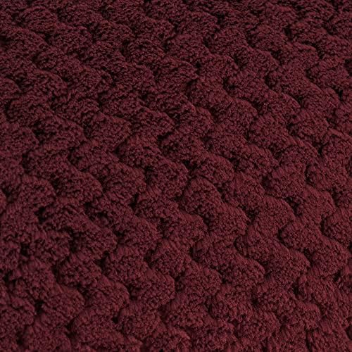 MCombo Dual Motor Power Lift Recliner Chair with Massage and Heat for Elderly People, Infinite Position, USB Ports, Cup Holders, Fabric 7890 (Medium, Dark Gray) — Burgundy / Large (2)