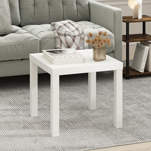 Furinno CLASSIC Coffee Table, Modern Rectangle Printer Stand, Black | 1.8" Triple Thick Tabletop, Toolless Assembly, Side Table, for Living Room, Home Office