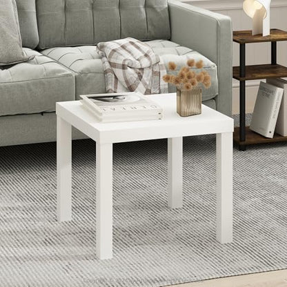 Furinno CLASSIC Coffee Table, Modern Rectangle Printer Stand, Black | 1.8" Triple Thick Tabletop, Toolless Assembly, Side Table, for Living Room, Home Office
