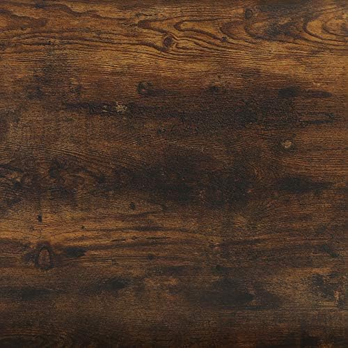 Furinno CLASSIC Coffee Table, Modern Rectangle Printer Stand, Black | 1.8" Triple Thick Tabletop, Toolless Assembly, Side Table, for Living Room, Home Office — Amber Pine / Rectangle (2)