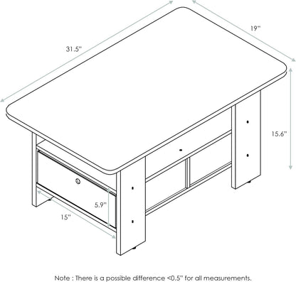 Furinno Coffee Table with Bins, Espresso/Brown — Espresso/Brown / 2 Bin (3)