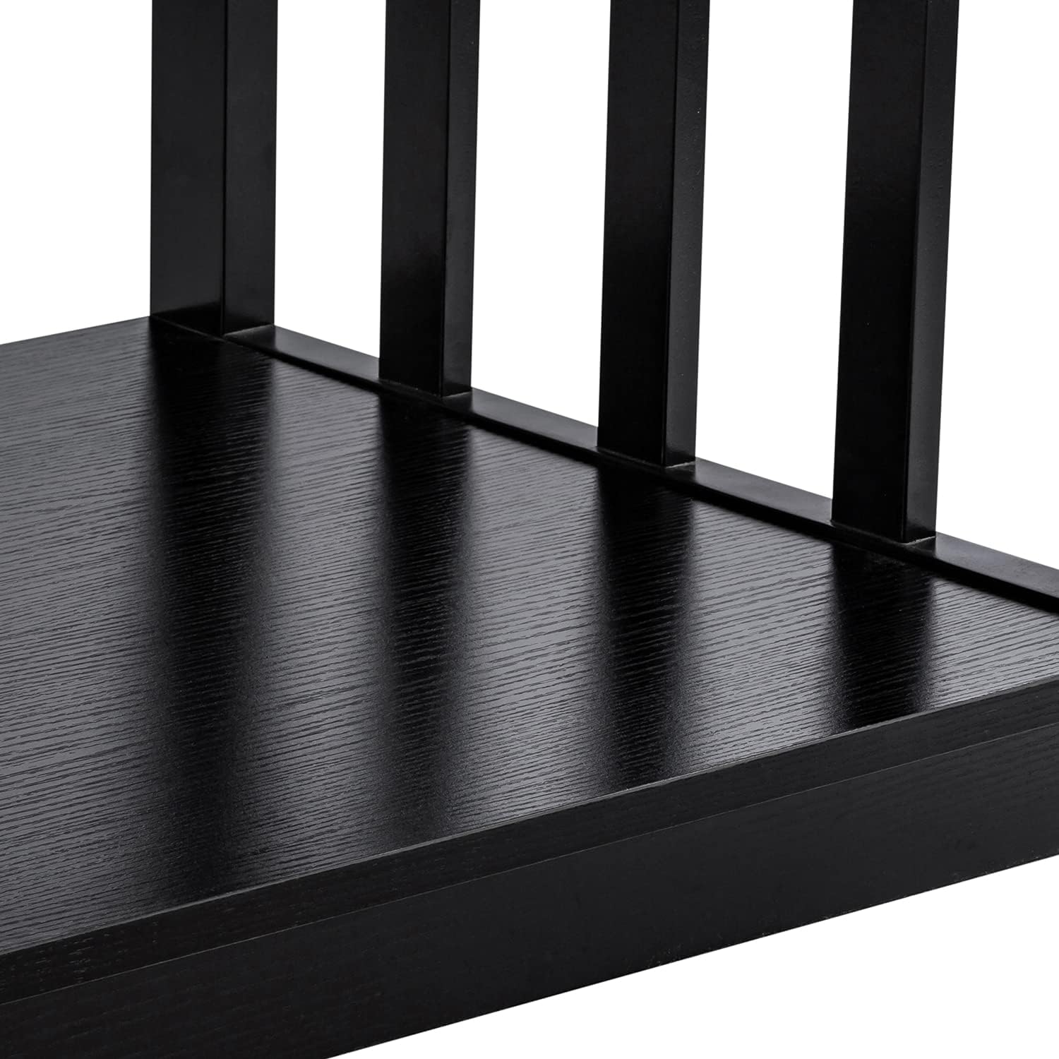 ChooChoo Mission Coffee Table, Black Wood Living Room Table with Shelf, 40 Black — Black / 22"D x 39.9"W x 18.1"H (4)