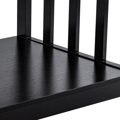 ChooChoo Mission Coffee Table, Black Wood Living Room Table with Shelf, 40 Black — Black / 22"D x 39.9"W x 18.1"H (4)