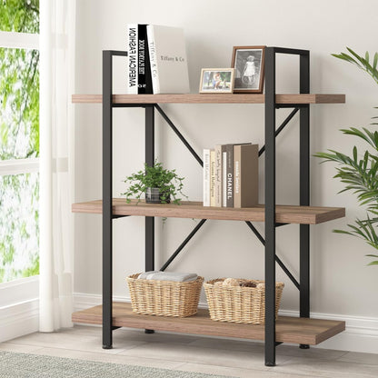 HSH White Bookshelf, 6 Tier Tall Bookcases for Bedroom Living Room Office | Industrial Modern Vertical Metal and Wood Bookcases, Farmhouse 6 Shelf Open Large Storage Book Shelves Display Book Shelf