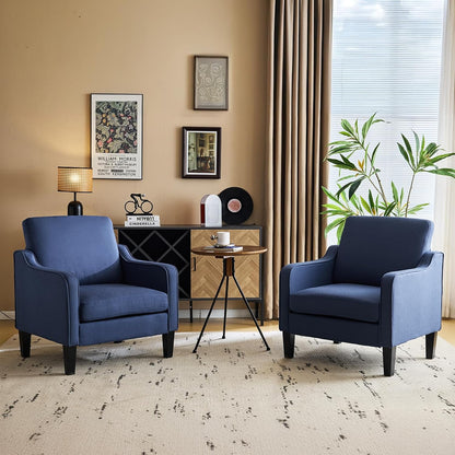 VINGLI Accent Chair for Living Room Chairs Light Brown Reading Chair for Bedroom Scooped Arm Chair Mid Century Modern Accent Chairs Upholstered Comfy Chair for Apartment, Waiting Room