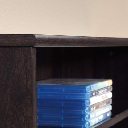 Sauder Multimedia 7 tier Storage Tower, Cinnamon Cherry finish — L:32.44" x W:9.41" x H:45.35 / Cinnamon Cherry (5)
