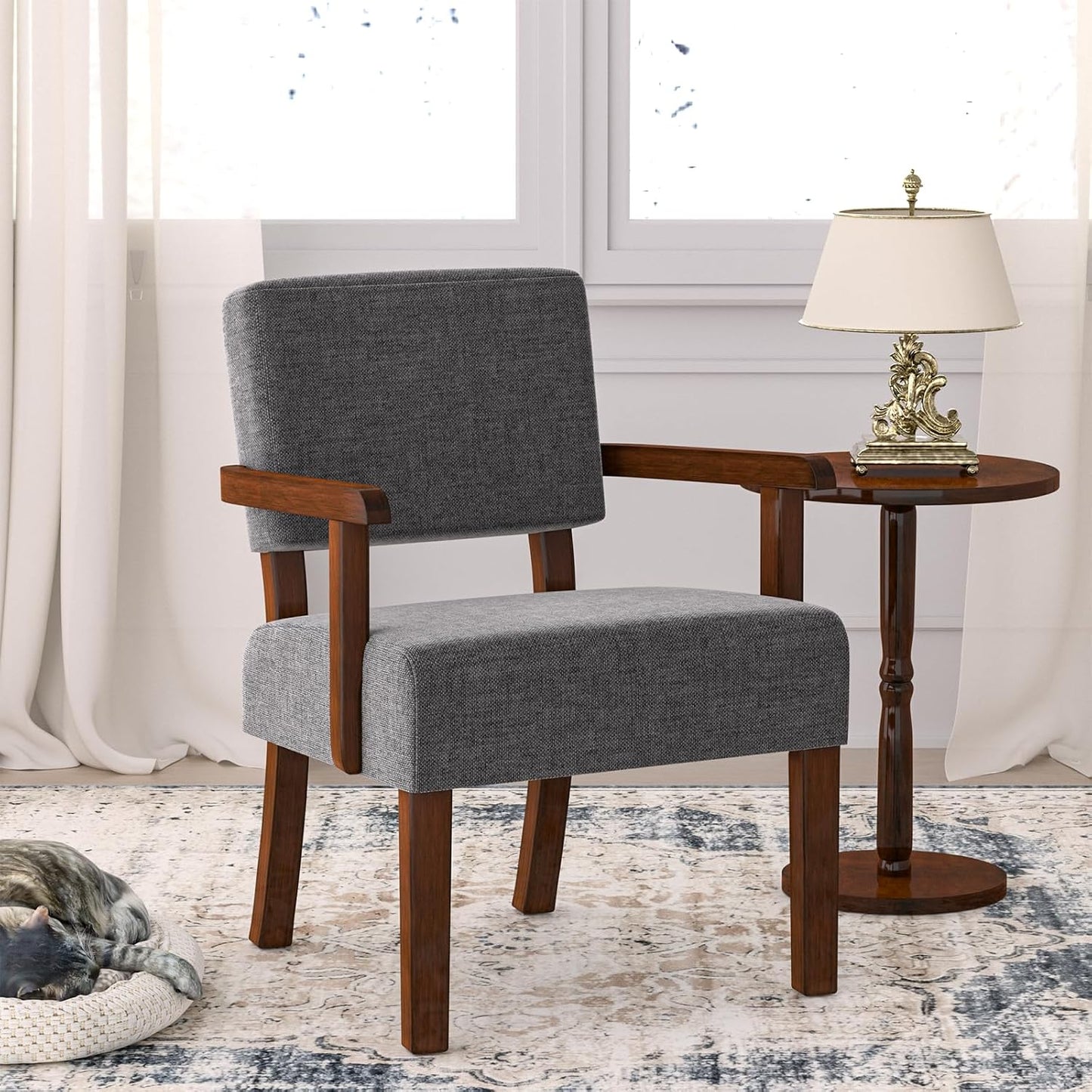 FAGAGA Accent Chair, Living Room Chairs Oversized with Soft Seat and Armrests for Dinning Bedroom Reading and Waiting Rooms
