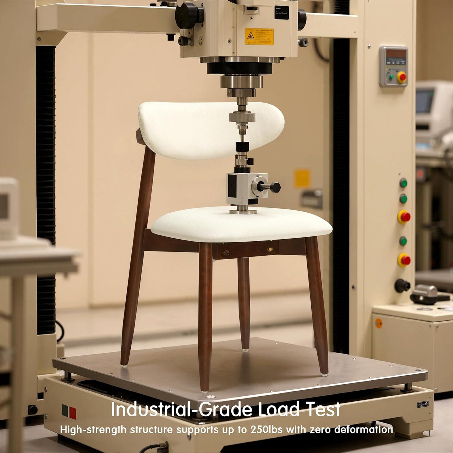 CHUN YI Dining Chairs Set of 4, Upholstered Wooden Dining Room Chairs, Mid Century Modern Fabric Kitchen Chair with Ergonomic Curved Backrest, Beige (Only Chairs) — Beige / Set of 4 (9)