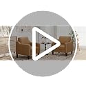 MALOL PU Leather Accent Chair, Mid-Century Modern Living Room Armchair Sofa with Removable Cushions, Solid Wood Frame & Stitched Armrest Design, Bedroom Chair with Plastic Legs, Chocolate Brown