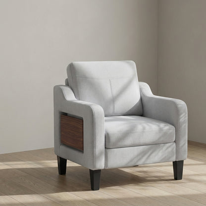Ashnook Accent Chair — Upholstered with Foldable Table & Storage Pockets | Ashnook