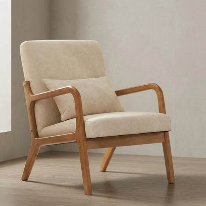 Mid-Century Modern Accent Chair — Upholstered with Lumbar Support | Ashnook