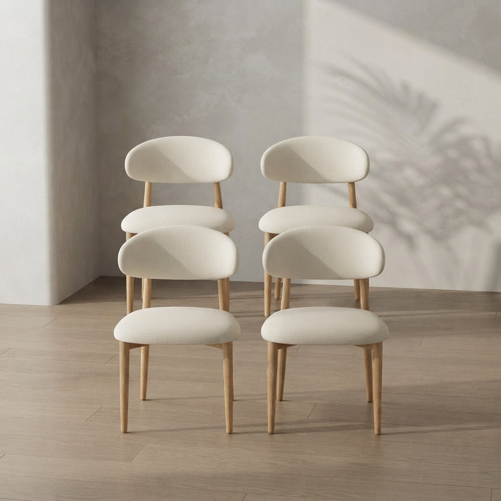 Modern Upholstered Dining Chairs — Metal Legs | Ashnook