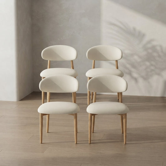 Modern Upholstered Dining Chairs — Metal Legs | Ashnook
