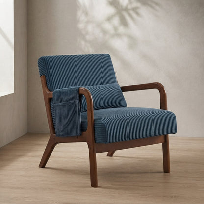 Mid-Century Modern Accent Chair — Upholstered with Lumbar Support | Ashnook