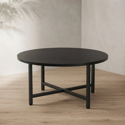 Round Coffee Table — Modern Metal Frame Design | Ashnook