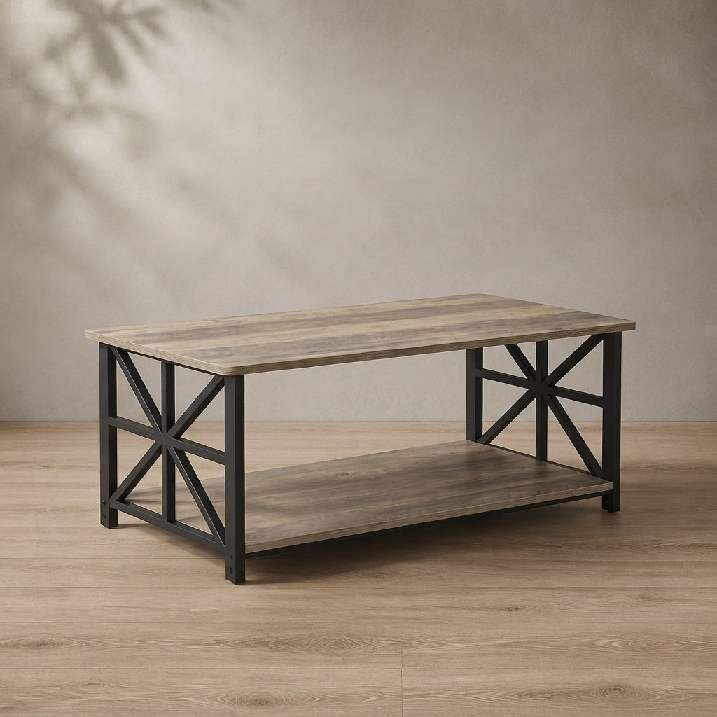Ashnook Coffee Table — Round Corners, Storage Shelf | Ashnook