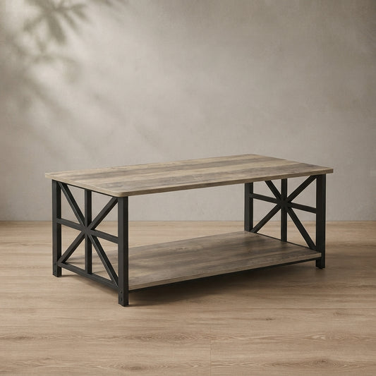 Ashnook Coffee Table — Round Corners, Storage Shelf | Ashnook