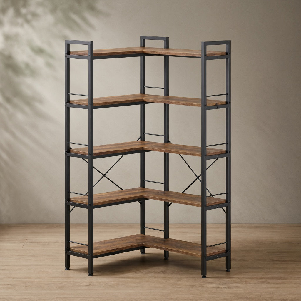 Open Shelf Bookcase — Adaptable L-Shape or Straight Design | Ashnook