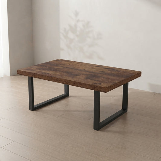 Industrial Coffee Table — Rustic Wood & Metal | Ashnook