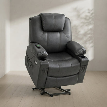 Power Lift Recliner — Faux Leather with Massage & Heat | Ashnook