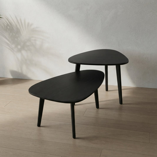 Nesting Coffee Table Set — Mid-Century Modern Design, Solid Wood Legs | Ashnook