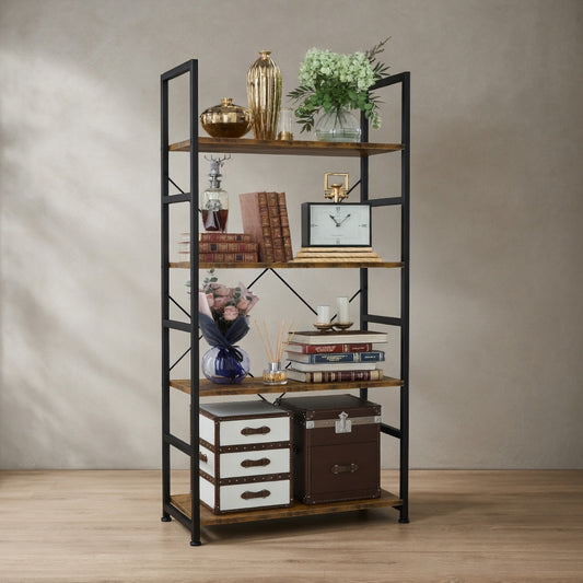 Tiered Bookshelf — Modern Industrial Storage | Ashnook