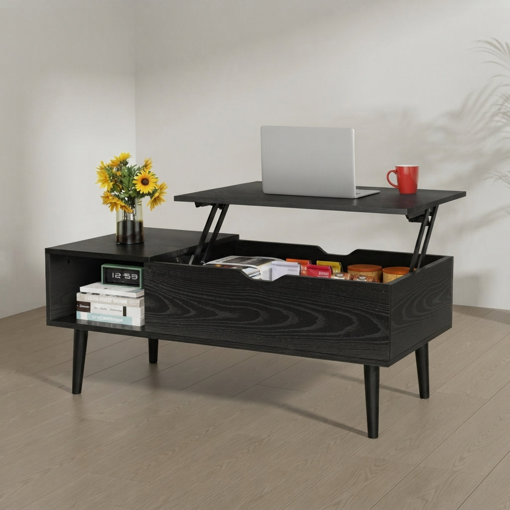 Lift-Top Coffee Table — Hidden Storage & Versatile Design | Ashnook