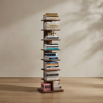 Spine Book Tower — Narrow Vertical Bookcase | Ashnook