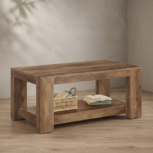 Farmhouse Coffee Table — 2-Tier Storage | Ashnook