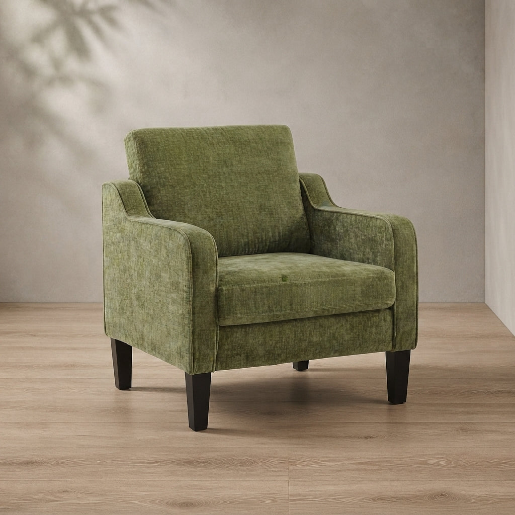 Upholstered Accent Chair — Mid-Century Modern Comfort | Ashnook