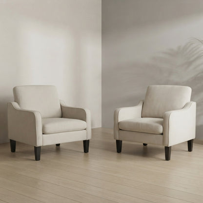 Mid-Century Modern Accent Chairs (Set of 2) — Plush Upholstery | Ashnook