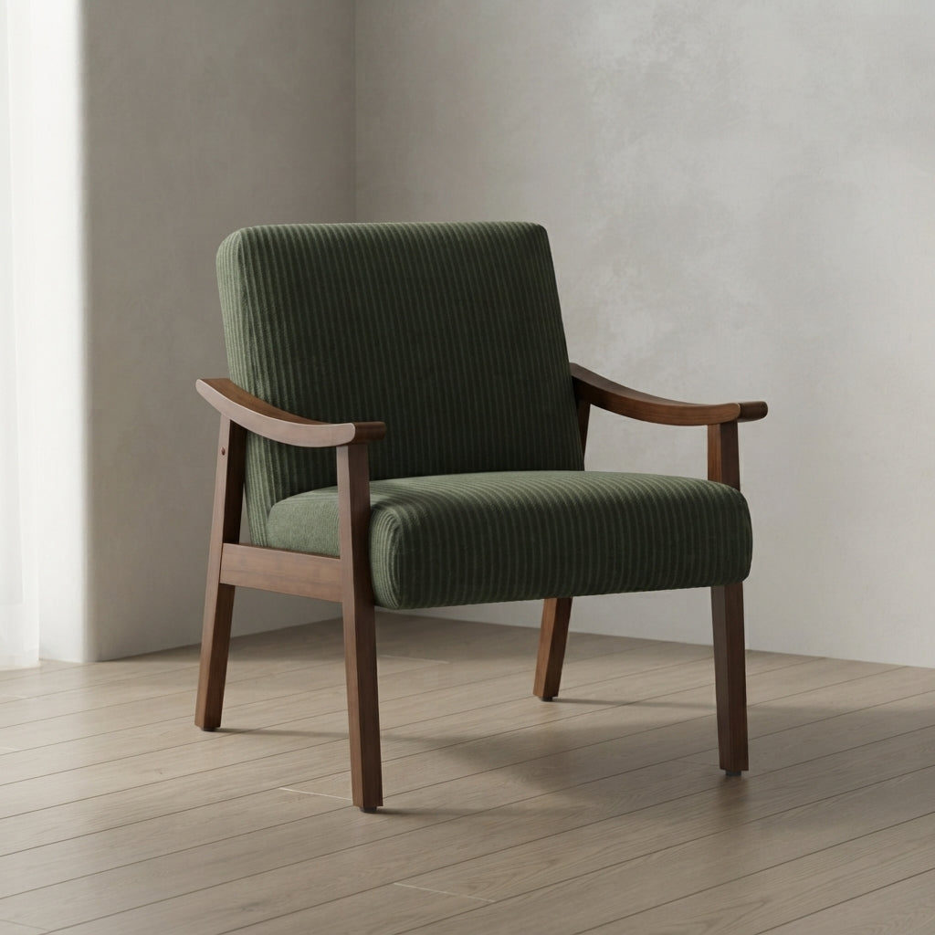 Mid-Century Modern Accent Chair — Plush Upholstery | Ashnook