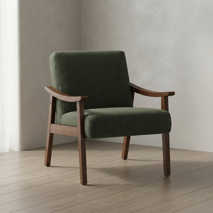 Mid-Century Modern Accent Chair — Plush Upholstery | Ashnook