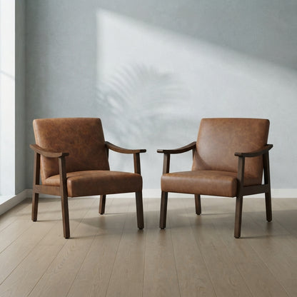 Mid-Century Modern Accent Chair Set — Set of Two | Ashnook